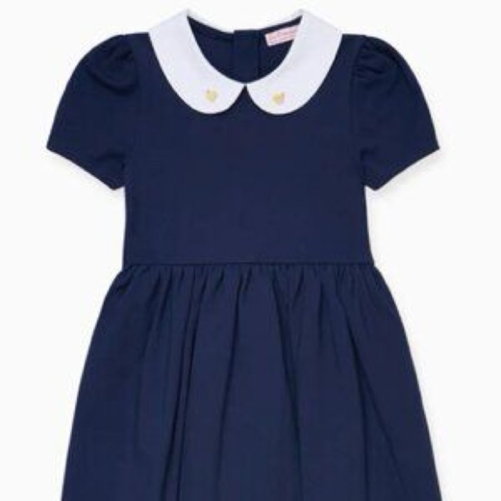 LA COQUETA  Marta Girl Long Sleeve Dress, Navy - 6Y